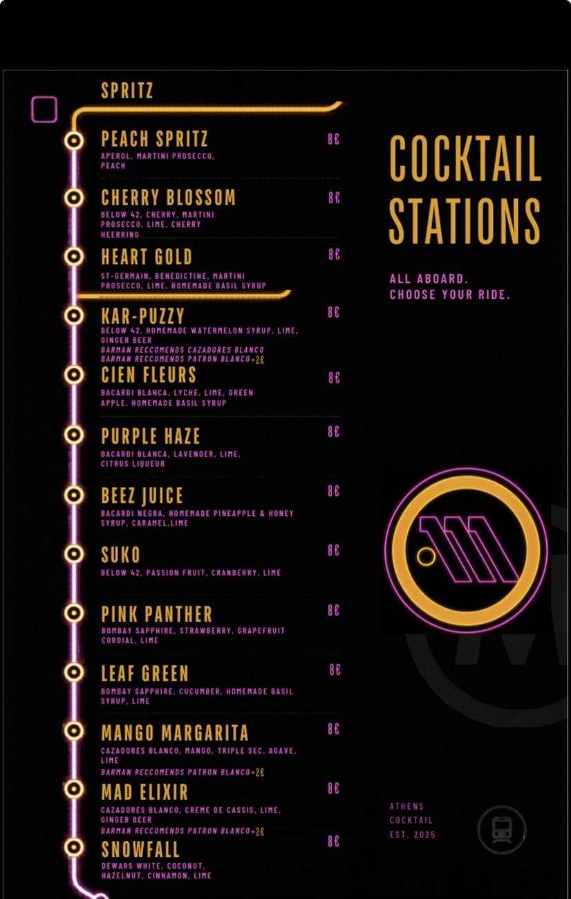 MAD ATH — Cocktail Menu